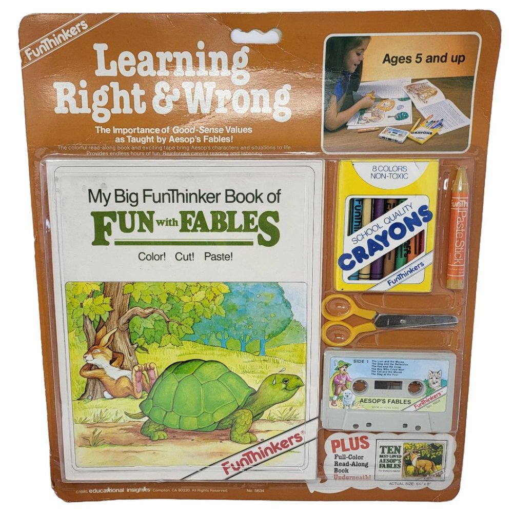 Rare‎ 1985 Educational Funthinkers Learning Right & Wrong Activity Book NWT